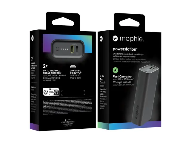mophie powerstation - Strømbank 10000 mAh 30 watt PD 2 utgangskont...