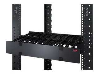 APC Horizontal Cable Manager Single-Sided with Cover Rack-kabelføringssett - svart - 1U - 19" - TAA-samsvar - for P/N: SMTL2K2RM2UCL, SMTL2K2RM2UCLNC, SMTL3KRM2UCL, SMTL3KRM2UCLNC, SMX3000RMX93