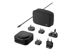 Belkin BoostCharge Pro 3-in-1 - Trådløs ladepute magnetisk med Qi2 + AC-strømadapter - 15 watt - 3 A