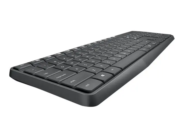 Logitech MK235 - Tastatur- og mussett - trådløs - 2.4 GHz - US Int...