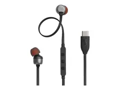 JBL TUNE 310C USB - Ørepropper med mikrofon i øret - kablet - USB-C - svart