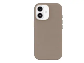 OtterBox Symmetry Series - Baksidedeksel for mobiltelefon MagSafe-samsvar - polyuretan, kaktuslær - grå komfort (beige) - for Apple iPhone 17