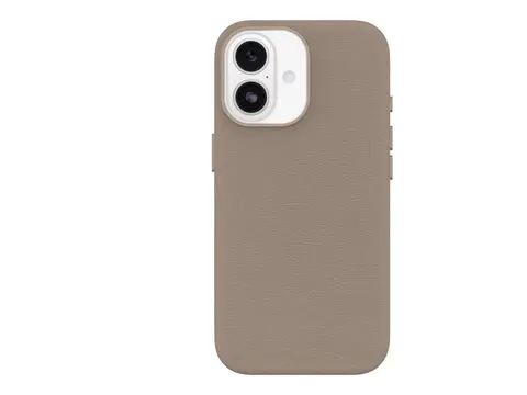 OtterBox Symmetry Series - Baksidedeksel for mobiltelefon MagSafe-samsvar - kaktusl&#230;r, magnet, polyuretan - gray comfort (beige) - for Apple iPhone 17