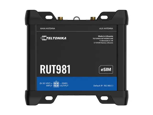 Teltonika RUT981 - Trådløs ruter WWAN 3-portssvitsj 2,4 GHz 2G, 3G...
