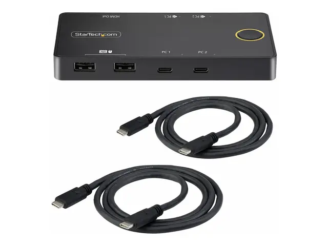 StarTech.com 2-Port USB-C KVM Switch, Single-4K 60Hz HDMI Monitor,...