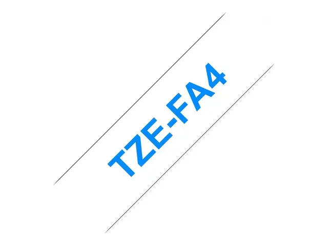 Brother TZe-FA4 - Tøy blått på hvitt Rull (1,8 cm x 3 m) 1 kassett...