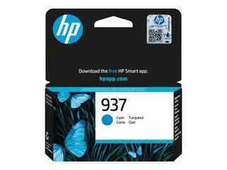 HP 937 - 10 ml - cyan - original - Officejet blekkpatron - for Officejet Pro 9110, 9120, 9122, 9125, 9128, 9130, 9132, 9135, 9720, 9730