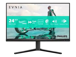 Philips Evnia 3000 24M2N3200S - LED-skjerm gaming - 24&quot; (23.8&quot; synlig) - 1920 x 1080 Full HD (1080p) @ 180 Hz - IPS - 300 cd/m&#178; - 1000:1 - HDR10 - 0.5 ms - 2xHDMI, DisplayPort - h&#248;yttalere - koksgr&#229;