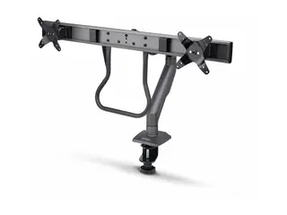 Startech Desk Mount Dual Monitor Arm w/ Crossbar, Up To 27" Displays Monteringssett - fører, mekanisk fjær - for 2 LCD-skjermer - plastikk, stål - svart - skjermstørrelse: 17"-27" - skrivebordsmonterbar - TAA-samsvar