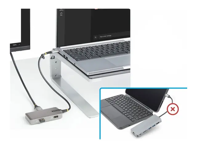 StarTech.com USB-C Multiport Adapter, 4K 60Hz HDMI w/HDR, 2-Port 5...