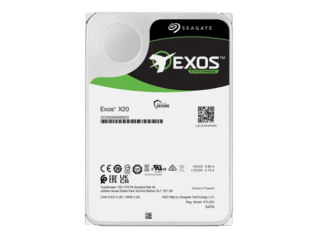 Seagate Exos X20 ST18000NM000D - Harddisk - 18 TB - intern - SAS 1...