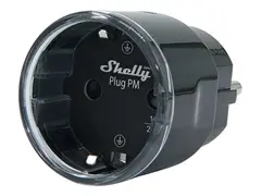 Shelly Plug PM Gen3 - Smartplugg - trådløs 802.11b/g/n, Bluetooth 4.2 - 2.412 - 2.484 GHz - svart