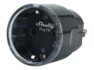 Shelly Plug PM Gen3 - Smartplugg - trådløs 802.11b/g/n, Bluetooth 4.2 - 2.412 - 2.484 GHz - svart