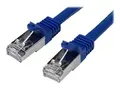 Startech 1m CAT6 Ethernet Cable, 10 Gigabit Shielded Snagless RJ45 100W PoE Patch Cord, CAT 6 10GbE SFTP Network Cable w/Strain Relief, Blue, Wiring is UL Certified/TIA Category 6 - 26AWG (N6SPAT1MBL) - koblingskabel - 1 m - blå