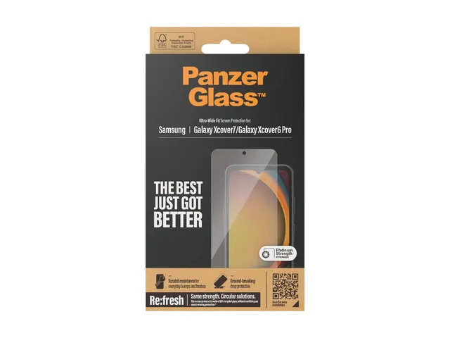PanzerGlass - Skjermbeskyttelse for mobiltelefon ultrabred passfor...