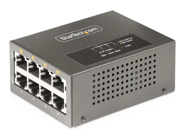 StarTech 4-Port Multi-Gigabit PoE++ Injector, 5/2.5G Ethernet (NBA...