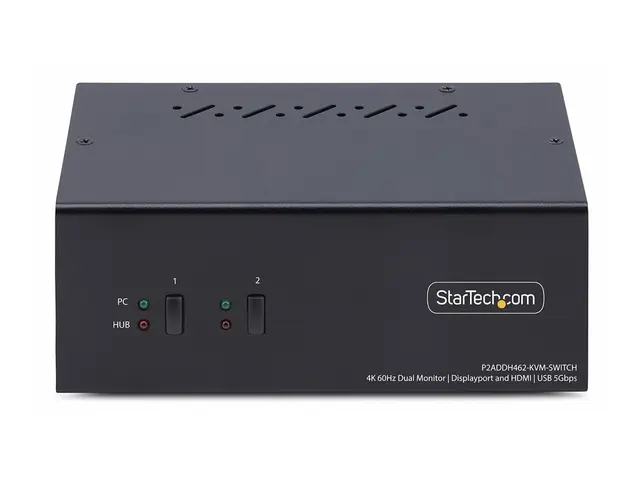 Startech 2-Port Dual-Monitor DisplayPort en HDMI KVM Switch, 4K 60...
