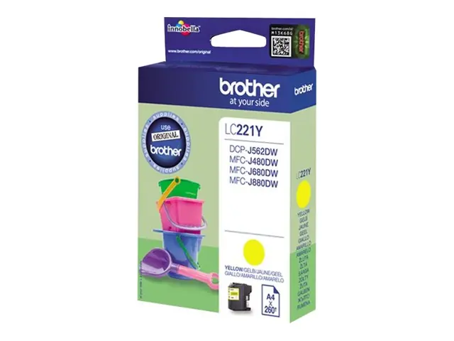 Brother LC221Y - Gul original blekkpatron for DCP-J562DW