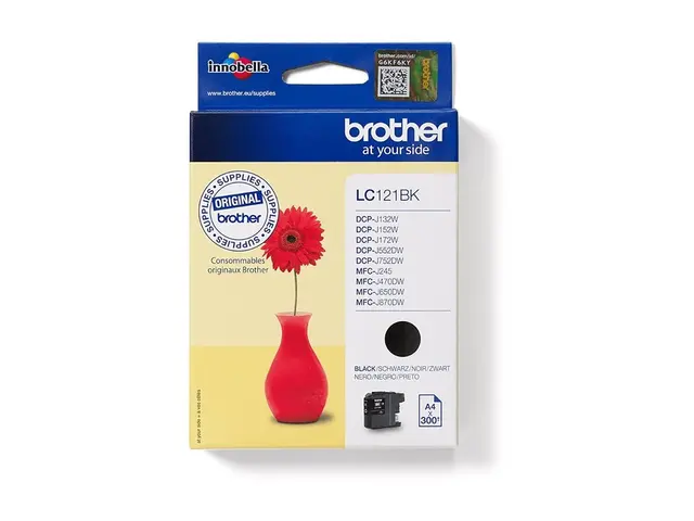 Brother LC121BK - Svart - original - blekkpatron - for Brother DCP...