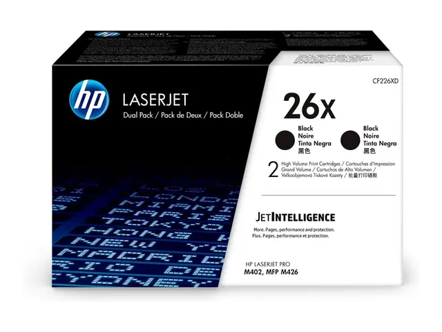 HP 26X - 2-pack - Høy ytelse - svart - original - LaserJet - toner...