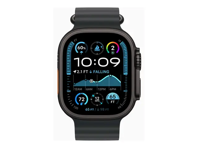Apple Watch Ultra 2 - 49 mm svart titan smartklokke med Havbånd fl...