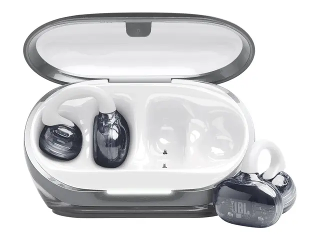 JBL Soundgear Clips - True wireless-hodetelefoner med mikrofon åpent øre - clip-on - Bluetooth - hvit 