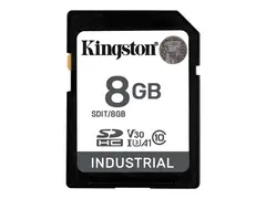 Kingston Industrial - Flashminnekort - 8 GB A1 / Video Class V30 / UHS-I U3 / Class10 - SDHC UHS-I