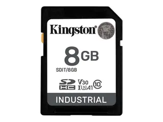Kingston Industrial - Flashminnekort - 8 GB A1 / Video Class V30 / UHS-I U3 / Class10 - SDHC UHS-I