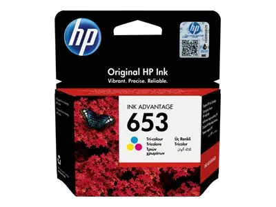 HP 653 - 5 ml farge (cyan, magenta, gul) original Ink Advantage bl...
