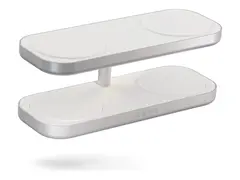 ZENS Quattro Charger Pro 4 - Trådløst ladestativ + AC-strømadapter 15 watt - 4 utgangskontakter (magnetisk) - hvit