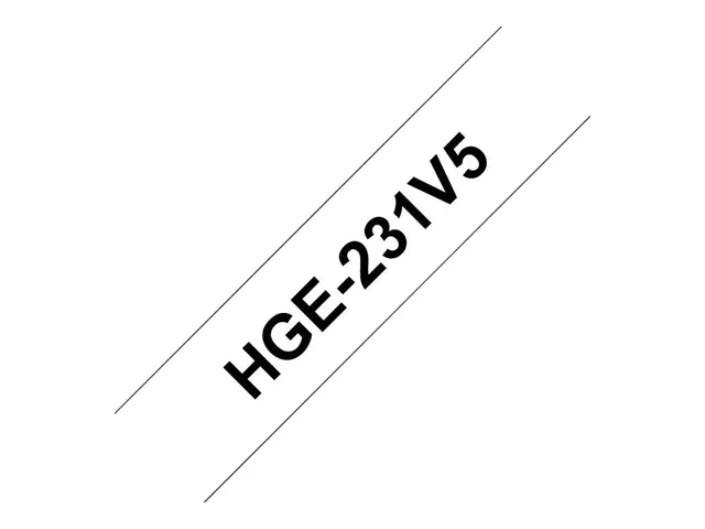 Brother HGE-231V5 - Svart på hvitt Rull (1,2 cm x 8 m) 5 kassett(e...