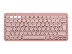 Logitech Pebble Keys 2 K380s - Tastatur trådløs - Bluetooth LE - QWERTY - US International - tonal rosa