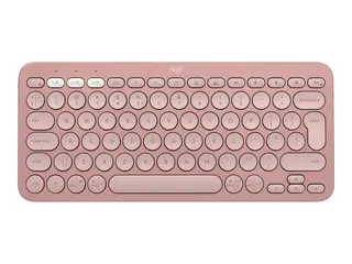Logitech Pebble Keys 2 K380s - Tastatur - trådløs Bluetooth LE - QWERTY - US International - tonal rosa