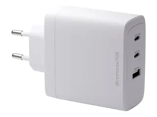 dbramante1928 re-charge - Strømadapter 100 watt - 3 utgangskontakter (2 x USB-C, USB) - hvit