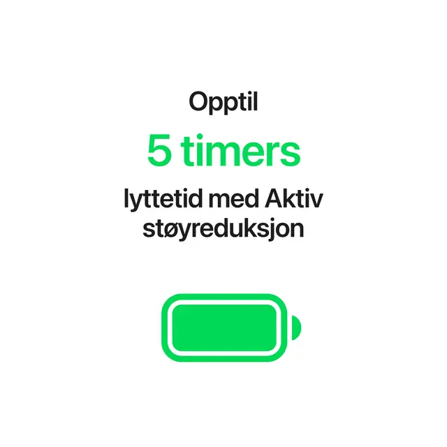 Apple AirPods 5 - True wireless-hodetelefoner med mikrofon ørepropp - Bluetooth - aktiv støydemping - hvit 