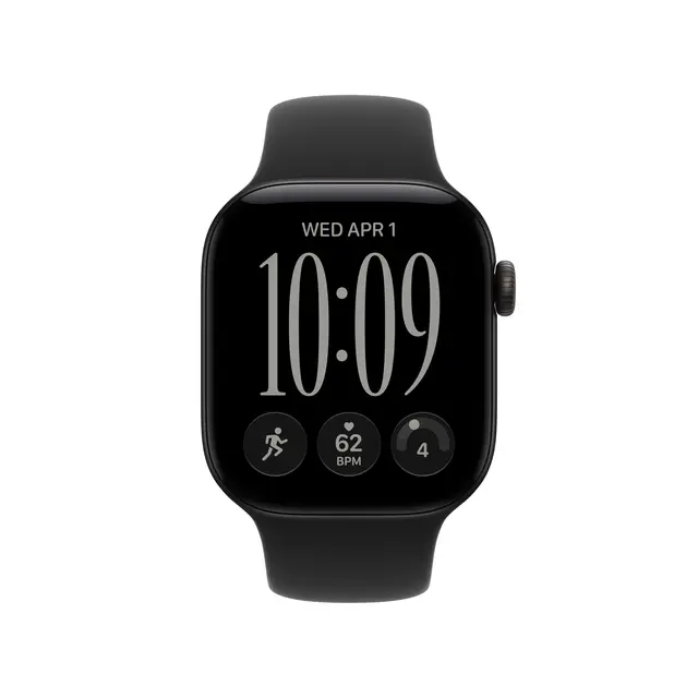 Apple Watch Series 12 GPS 42mm Black Aluminium Case with Black Sport Band M/L 