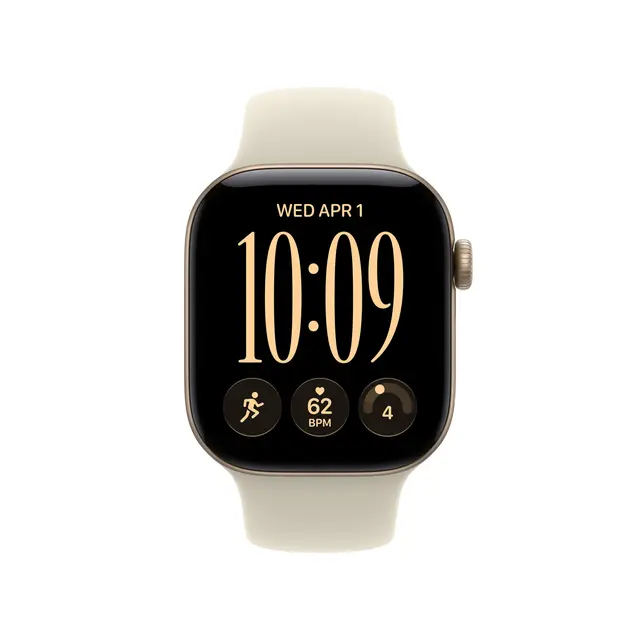 Apple Watch Series 12 GPS 42mm Light Gold Aluminium Case with Sand Sport Band M/L 