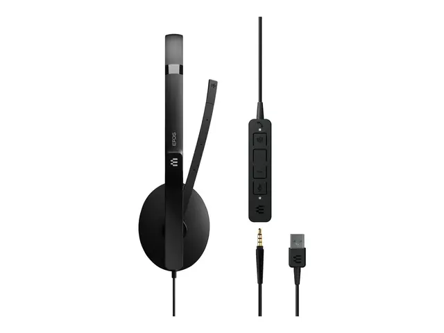 EPOS ADAPT 165T USB II - 100 Series hodesett on-ear kablet 3,5 mm ...