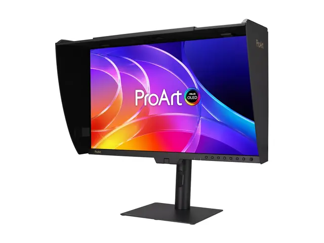 ASUS ProArt PA27USD - OLED-skjerm - USB - 27" (26.5" synlig) 3840 x 2160 4K @ 240 Hz - 1000 cd/m² - 1500000:1 - HDR10 - 0.1 ms - 2xThunderbolt 4, 2xHDMI, DisplayPort, 12G-SDI - høyttalere - svart 