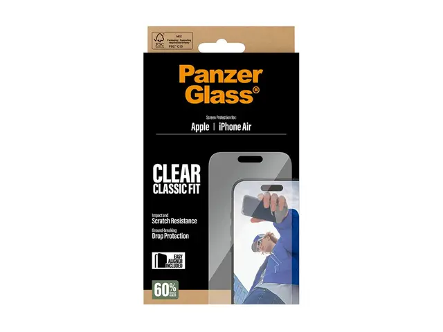 PanzerGlass - Skjermbeskyttelse for mobiltelefon - klassisk passfo...
