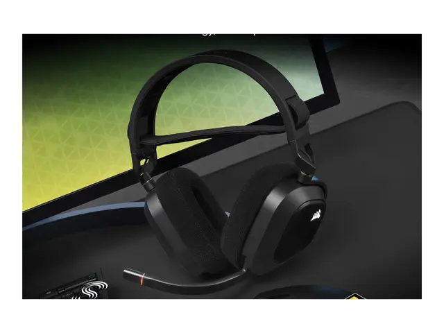 CORSAIR Gaming HS80 RGB - Hodesett full størrelse kablet USB karbon