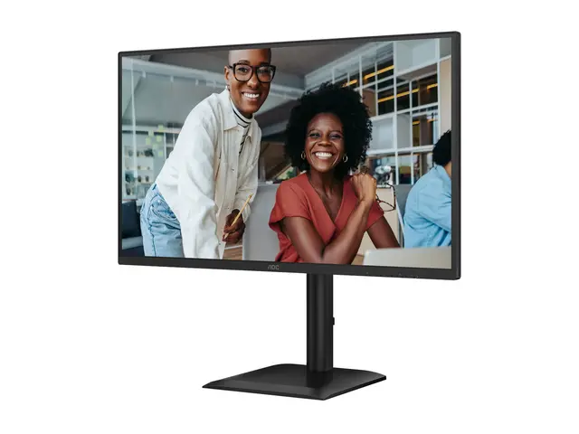 AOC 27E4U - LED-skjerm - 27" - 1920 x 1080 Full HD (1080p) @ 120 Hz IPS - 300 cd/m² - 1500:1 - 4 ms - HDMI, VGA, DisplayPort - høyttalere - svart 