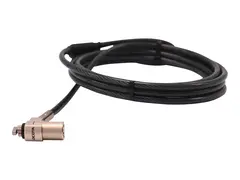 DICOTA Security T-Lock Ultra Slim V2 - Sikkerhetskabellås svart, sølv - 2 m