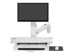 Ergotron StyleView Sit-Stand Combo Arm monteringssett Konstant kraftteknologi - for LCD-skjerm / tastatur / mus / strekkodeskanner - hvit