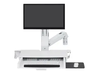 Ergotron StyleView Sit-Stand Combo Arm monteringssett Konstant kraftteknologi - for LCD-skjerm / tastatur / mus / strekkodeskanner - hvit