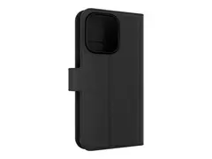 iFrogz Defence - Beskyttelsesboks lommebok for mobiltelefon lær - svart - for Apple iPhone 15 Pro