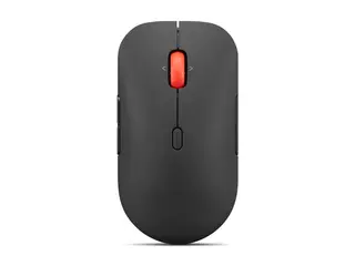 Lenovo Pro Plus 6050 - Mus - flerfunksjonsmodus optisk - 6 knapper - trådløs - Bluetooth 5.3, 2.4 GHz - USB trådløs mottaker - eklipsesvart - brun boks