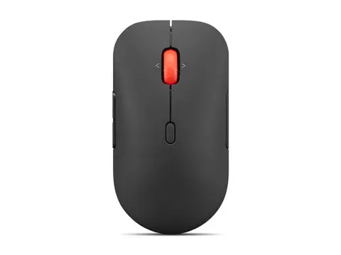 Lenovo Pro Plus 6050 - Mus - flerfunksjonsmodus optisk - 6 knapper - tr&#229;dl&#248;s - Bluetooth 5.3, 2.4 GHz - USB tr&#229;dl&#248;s mottaker - eklipsesvart - brun boks