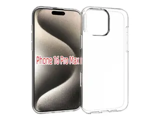 iiglo - Baksidedeksel for mobiltelefon - silikon, termoplast-polyuretan (TPU) gjennomsiktig - for Apple iPhone 16 Pro Max