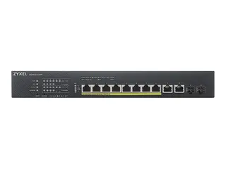 Zyxel XS1930-12HP - Switch - smart - 8 x 100/1000/2.5G/5G/10GBase-T (PoE++) + 2 x 100/1000/2.5G/5G/10GBase-T + 2 x 10 Gigabit SFP+ rackmonterbar - PoE++ (375 W)